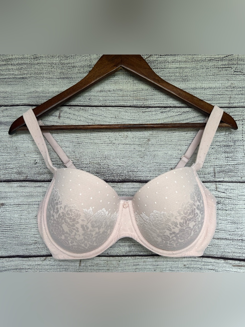 Soma Stunning Support Full Coverage pink lace bra size 34DD
